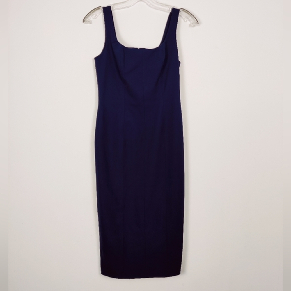 Christian Lacroix Women's Bodycon Midi Dress in Dark Blue Size Small NEW